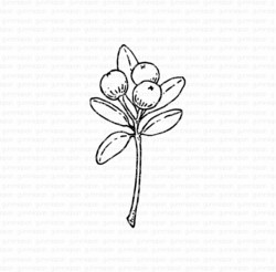Gummiapan leimasin Lingonberry Twig