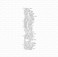 Gummiapan leimasin Worn-out Latin Text, right