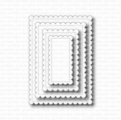 Gummiapan stanssi Scalloped Nesting Rectangles