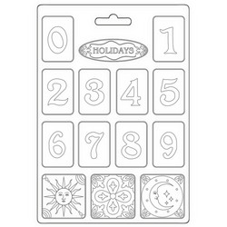 Stamperia Maxi Mould -muotti Blue Dream, Numbers, A4