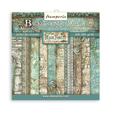 Stamperia paperipakkaus Magic Forest Backgrounds, 8