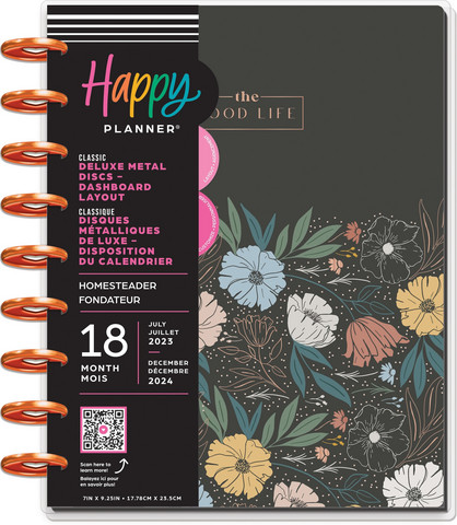 Happy Planner 18-Month Deluxe Classic Planner -kalenteri Homesteader -  Käsitellen