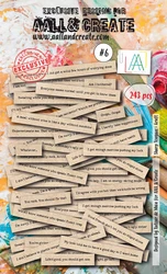Aall & Create Ephemera die-cut leikekuvat Sharp Tongues, Kraft
