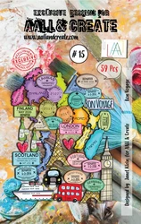 Aall & Create Ephemera die-cut leikekuvat Bon Voyage