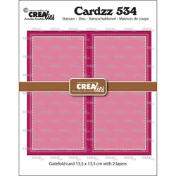 Crealies stanssi Gatefold Square Card with 2 layers