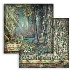 Stamperia Blue Dream skräppipaperi Magic Forest, Adventure Forest