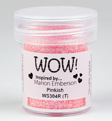 Wow! Embossing Glitters -kohojauhe, sävy Pinkish by Marion Emberson (R,T)