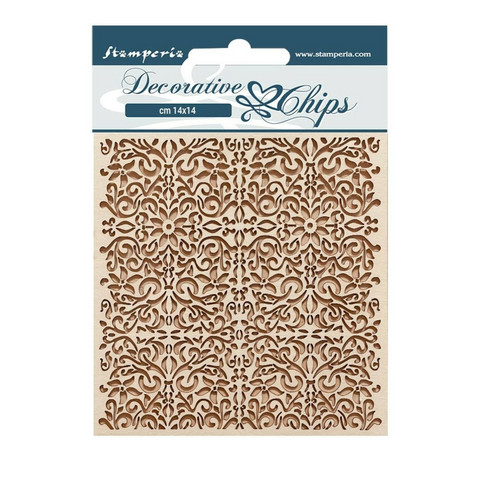 Stamperia Decorative Chips kuvioleike Vintage Library, Pattern