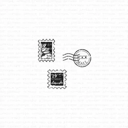 Gummiapan leimasin Mini Postage Stamps