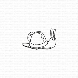 Gummiapan leimasin Snail with a Cup