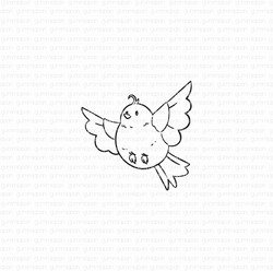 Gummiapan leimasin Fluffy Bird