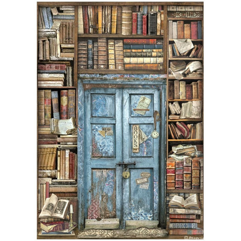 Stamperia riisipaperi Vintage Library, Door