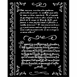 Stamperia sapluuna Vintage Library, Letters, 20 x 25 cm