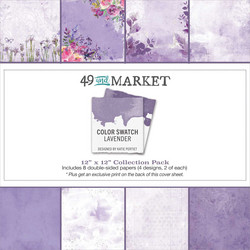 49 and Market paperipakkaus Color Swatch, Lavender, 12