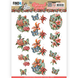 Amy Design Botanical Garden 3D-kuvat Colorful Butterfly