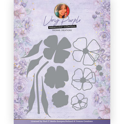 Yvonne Creations Very Purple stanssi Flowers