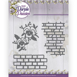 Precious Marieke Purple Passion stanssi Wall with Pansies