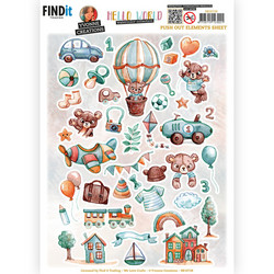 Yvonne Creations Hello World korttikuvat Playing Bunny