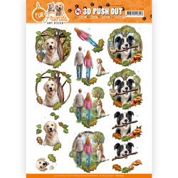 Amy Design Fur Friends 3D-kuvat Walking the Dog