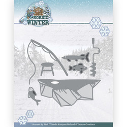 Yvonne Creations Funky Nanna stanssi Nordic Winter, Nordic Fishing