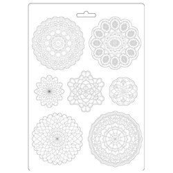 Stamperia Maxi Mould -muotti Passion, Round Lace, A4