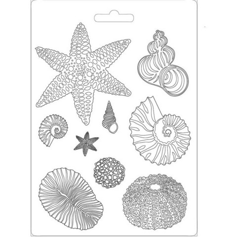 Stamperia Maxi Mould -muotti Shells, A4