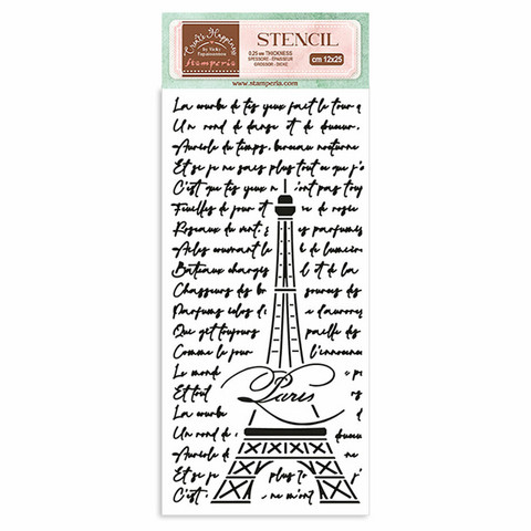 Stamperia sapluuna Create Happiness Oh lá lá, Tour Eiffel