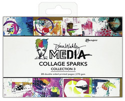 Dina Wakley Media Mixed Media Collage Sparks -paperipakkaus 3