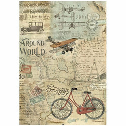 Stamperia riisipaperi Around the World, Bicycle