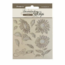 Stamperia Decorative Chips kuvioleike Sunflower Art