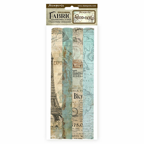 Stamperia Fabric Sheets -kangaspalat Around the World