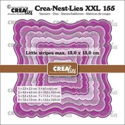 Crealies XXL stanssisetti 155, Fantasy Square A With Little Stripes