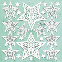 Mintay Chippies -chipboard Xmas Stars -setti