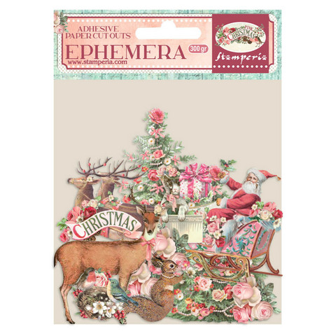 Stamperia leikekuvat Pink Christmas Ephemera