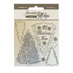 Stamperia Decorative Chips kuvioleike Christmas, Christmas Tree