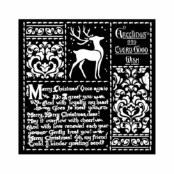 Stamperia sapluuna Christmas Letters
