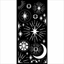 Stamperia sapluuna Christmas, Stars and Moon
