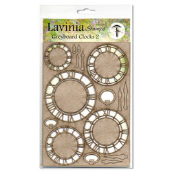 Lavinia Stamps Greyboard kartonkikuviot Clocks 2