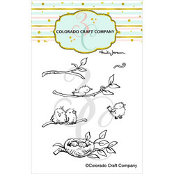 Colorado Craft Company Anita Jeram leimasin Tiny Birds Worm
