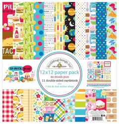 Doodlebug So Much Pun -paperipakkaus, 12