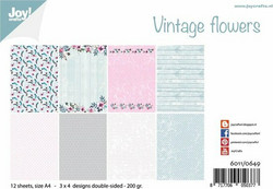 Joy! Crafts paperipakkaus Vintage Flowers, A4