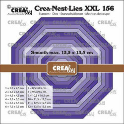 Crealies XXL stanssisetti 156, Octagon Smooth