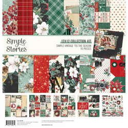 Simple Stories Simple Vintage 'Tis The Season -paperipakkaus, 12