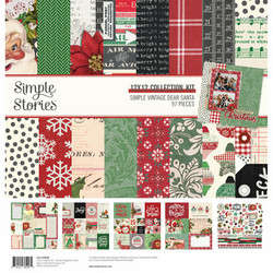 Simple Stories Simple Vintage Dear Santa -paperipakkaus, 12