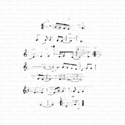 Gummiapan leimasin Worn-Out Music Sheet