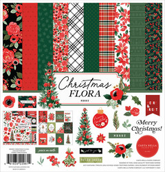 Carta Bella Merry Christmas Flora -paperipakkaus, 12