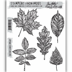 Stampers Anonymous, Tim Holtz leimasinsetti Sketchy Leaves