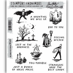 Stampers Anonymous, Tim Holtz leimasinsetti Halloween Sketchbook