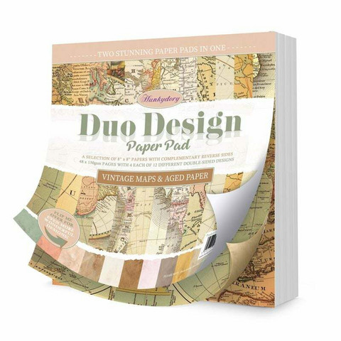 Hunkydory Duo Design paperipakkaus Vintage Maps & Aged Paper, 8