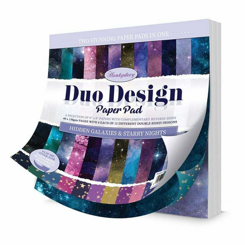 Hunkydory Duo Design paperipakkaus Hidden Galaxies & Starry Nights, 8